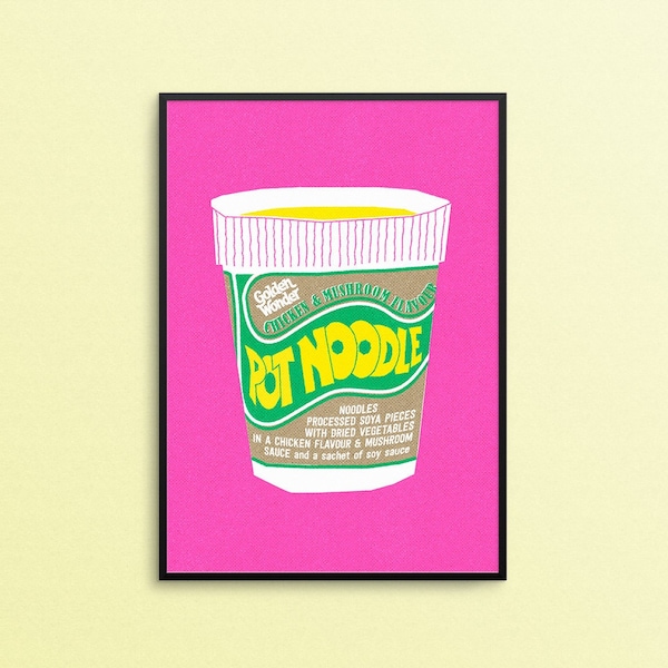 Pot Noodle Art Print Retro Vintage Packaging Wall Art