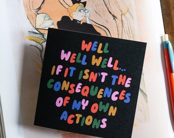 Consequences of My Actions Card Funny Sorry Apology