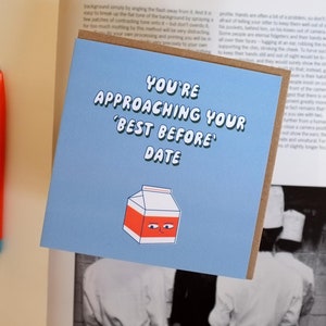 Carte d'anniversaire « Meilleur avant le lait » drôle et effrontée
