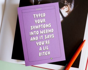 WebMD Greeting Card Funny Get Well Rude