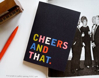 Cheers and That Greeting Card Funny Congratulations Cheeky Rude