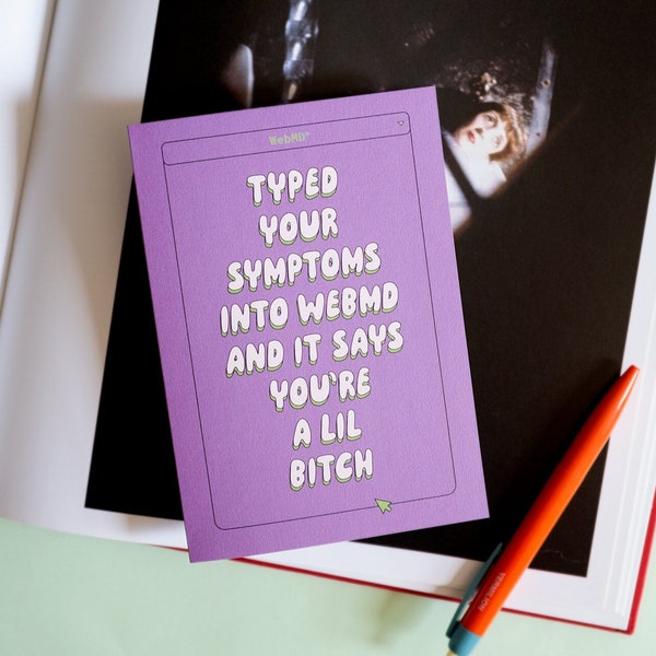 WebMD Greeting Card Funny Get Well Rude