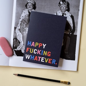 Carte de voeux drôle « Fucking Something » - sarcastique, carte d'anniversaire drôle, humour toutes les occasions