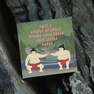 Sumo Dudes Carta Engraçada Bromance Peculiar Amizade