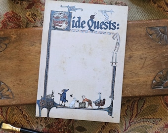 Side Quests Notepad | Funny Medieval Stationery