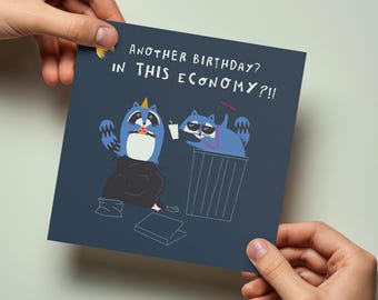 Party Raccoons in a Dumpster Card – Let's Get Trashy