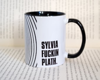 Tazza Sylvia Plath Contrasto Campana di vetro in bianco e nero Scrittrice