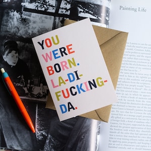 Carte Anniversaire Vous êtes né avec humour noir