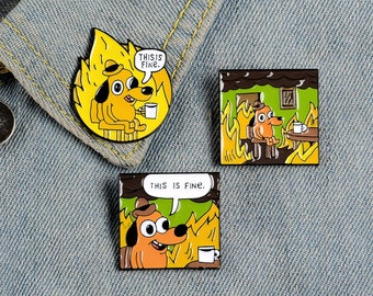 This Is Fine Meme Etsy This Is Fine Meme Etsy