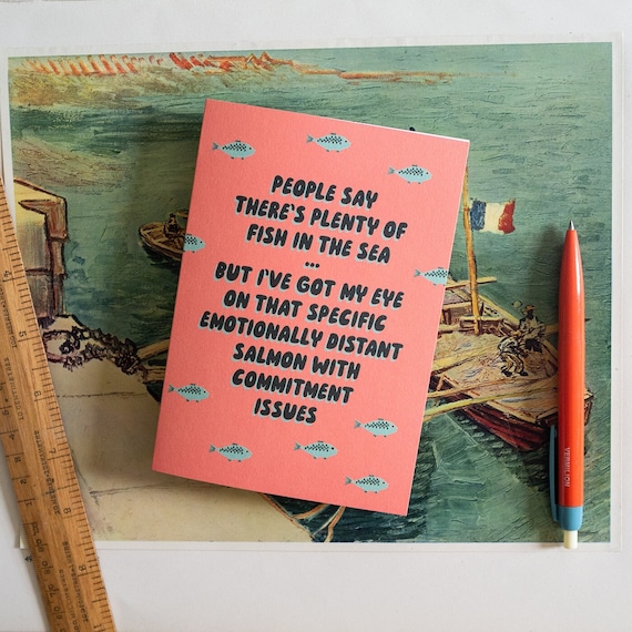 Salmon Greeting Card Funny Situationship Online Dating Valentine's