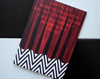 Twin Peaks Inspired Greeting Card Agent Cooper Black Lodge David Lynch