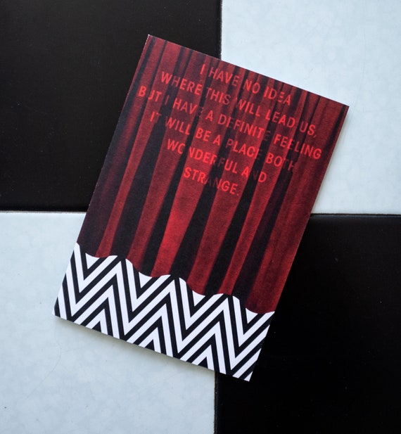 Twin Peaks Inspired Greeting Card - A Place Both Wonderful and Strange