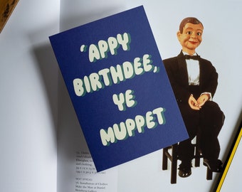 Muppet Birthday Greeting Card Scouse Cheeky Funny