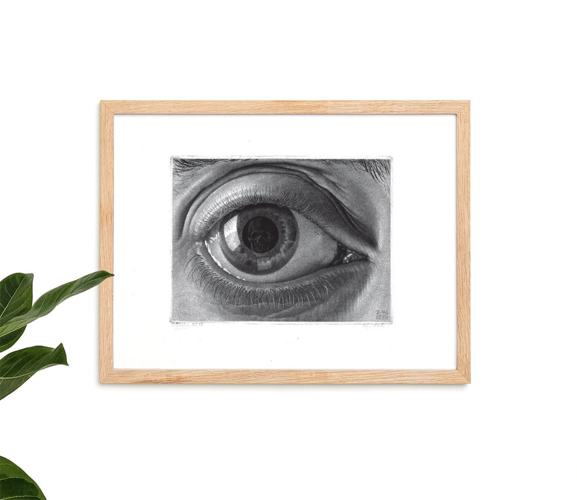 M.C. Escher Eye Art Print 8x10 Litografía Graphic Op Art Skull - Etsy ...