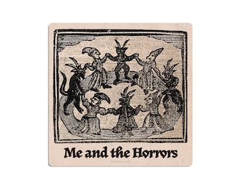 Me and the Horrors | Funny Demon Vinyl Sticker | Gothic Humour Gift