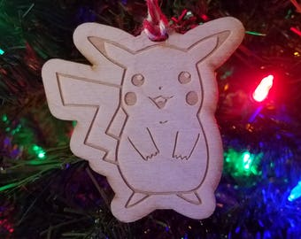 Pikachu Ornament - Pokemon Ornament - Holiday Decor - Pikachu Gift - Pikachu Stocking Stuffer - Pokemon Christmas Gift