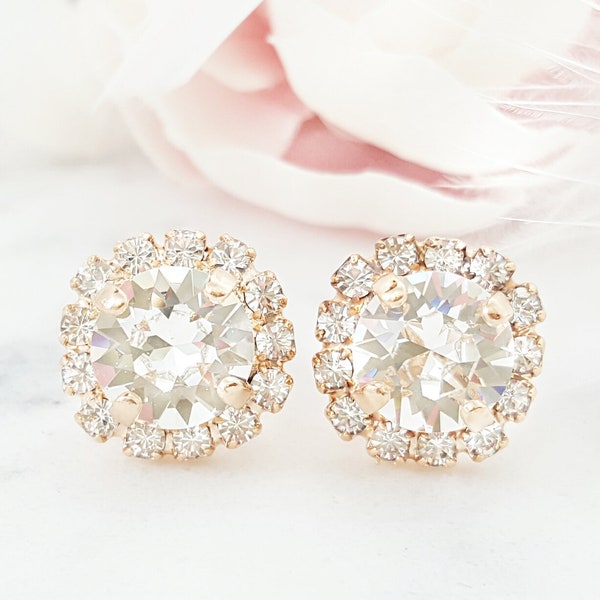 Small fake diamond earrings Clearance