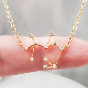 GOLDFILLED ZODIAC NECKLACE Astrology Jewelry Aquarius Pisces Aries Taurus Gemini Cancer Leo Virgo Libra Scorpio Sagittarius Capricorn N5111