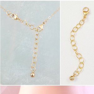 GOLD FILLED NECKLACE Extender Add-On Item 1-Inch 2-Inches or 3-Inches, Attach to Your Necklace to Make Longer Perfect for Layering A2001