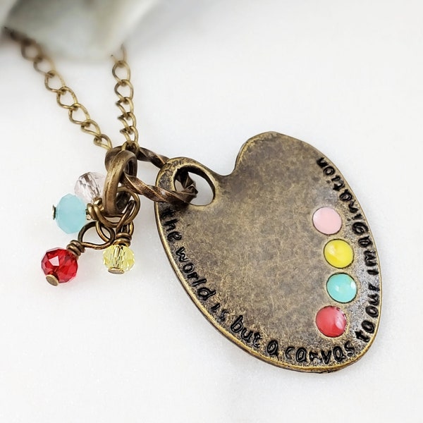 Palette Necklace Etsy