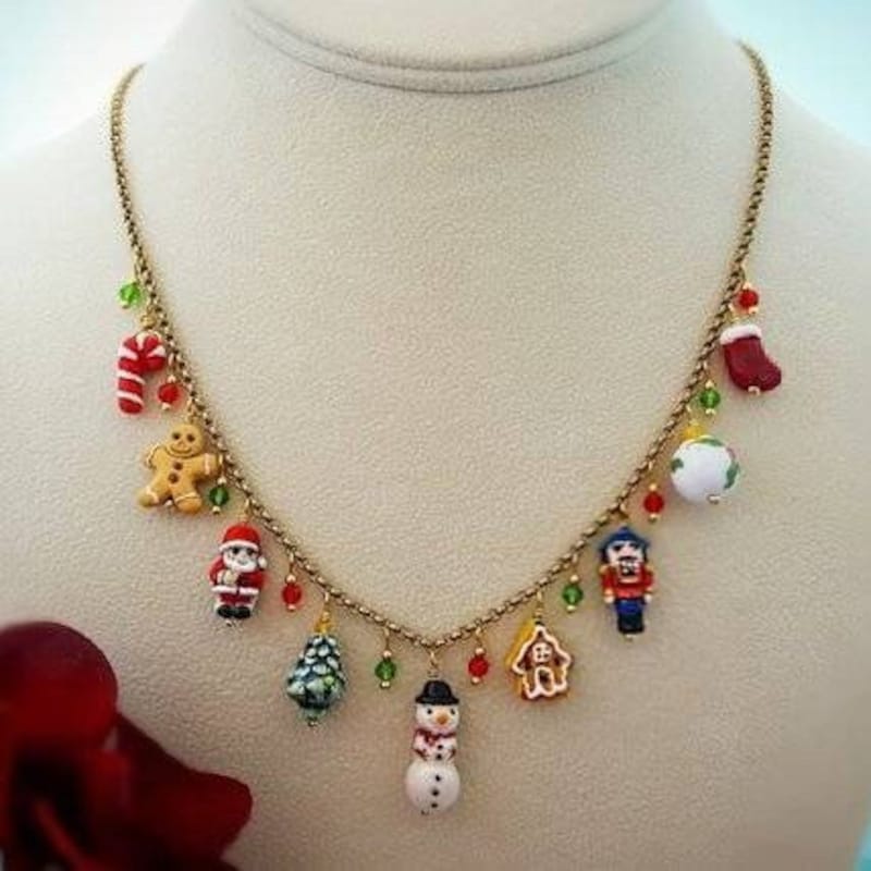 Christmas Necklace - Etsy