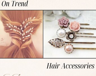 Vintage Ivory Pearl HAIRPINS, Cream Pearl Bobby Pin, Custom  display picture 3