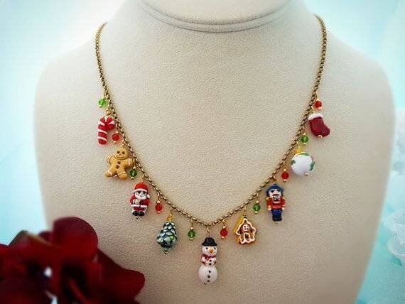 Christmas charm hotsell necklace