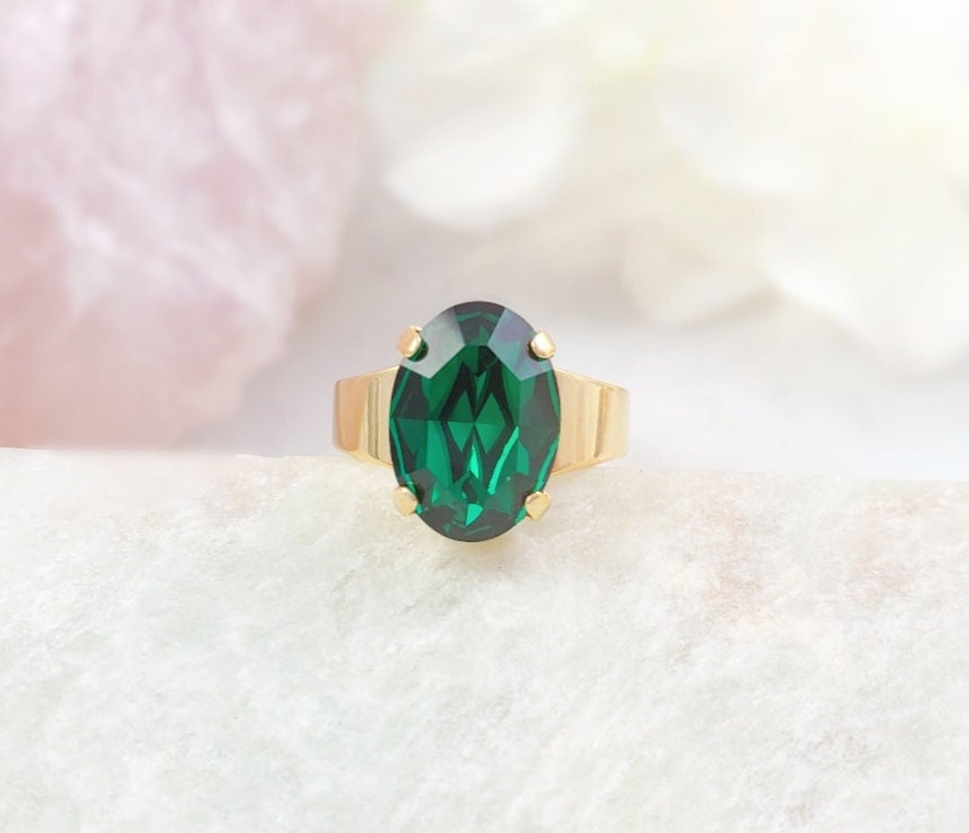 Exclusive 21 K Gold Ring With Afghan Tourmaline & Diamond
