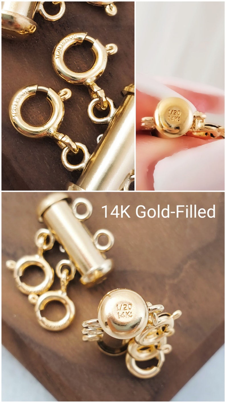 Gold Filled Layering Clasp Multi Necklace Detangler Layered Etsy