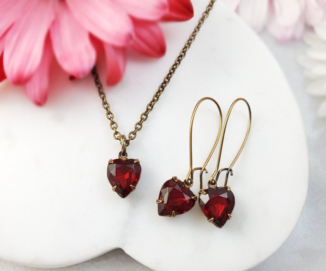 ネックレス・ペンダント [KINDABABY] red heart point crystal necklace $_57.JPG?set_id=8800005007