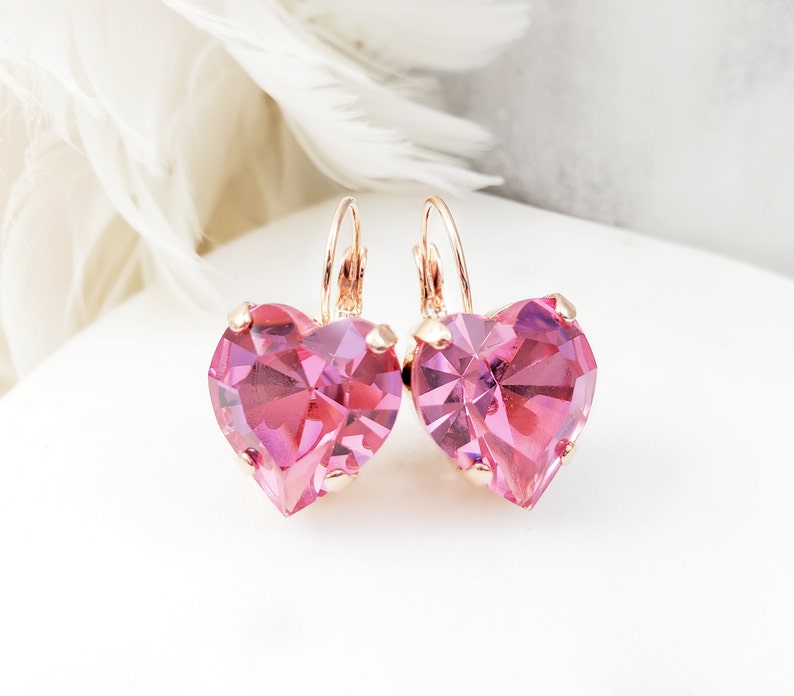Earrings SWAROVSKI ROSE CRYSTAL Drops 