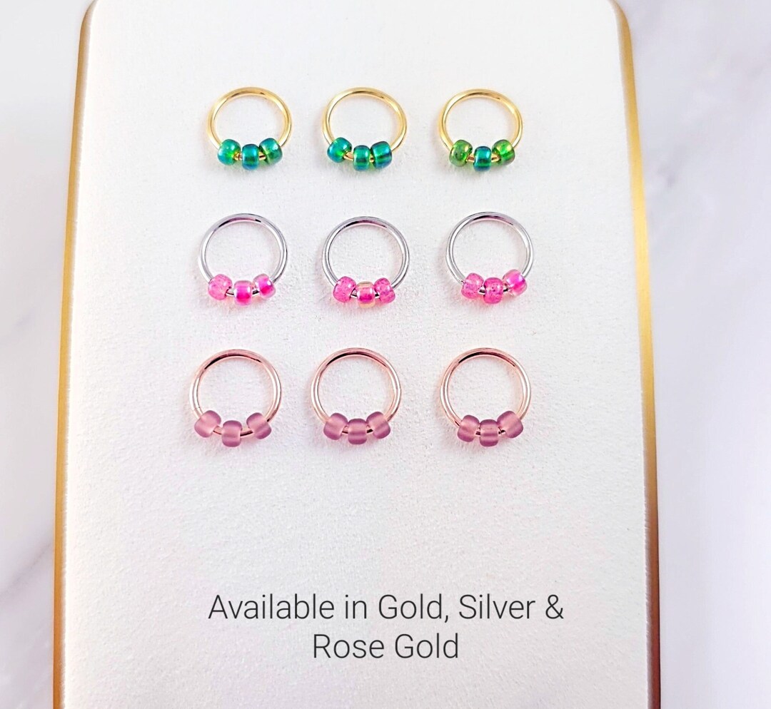 Beaded Hair Rings for Braid or Dreadlocks, Set of 3 Hair Beads