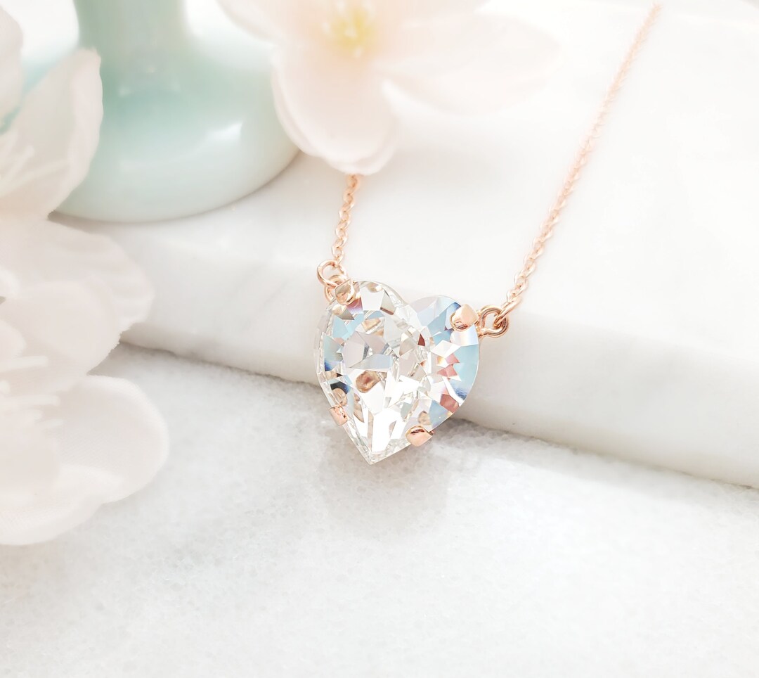 Clock Heart Pendant Rosy Check main image 0