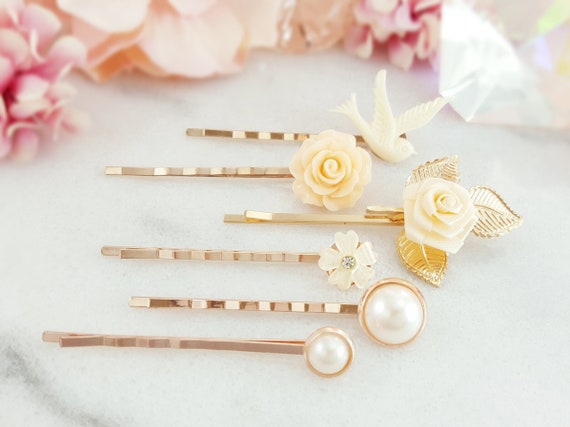 Cream Ornate Hair Accessory with Floral Motifs Boho Wedding Hair Accessory, Bridal Hair Vine Halo in  main image 4