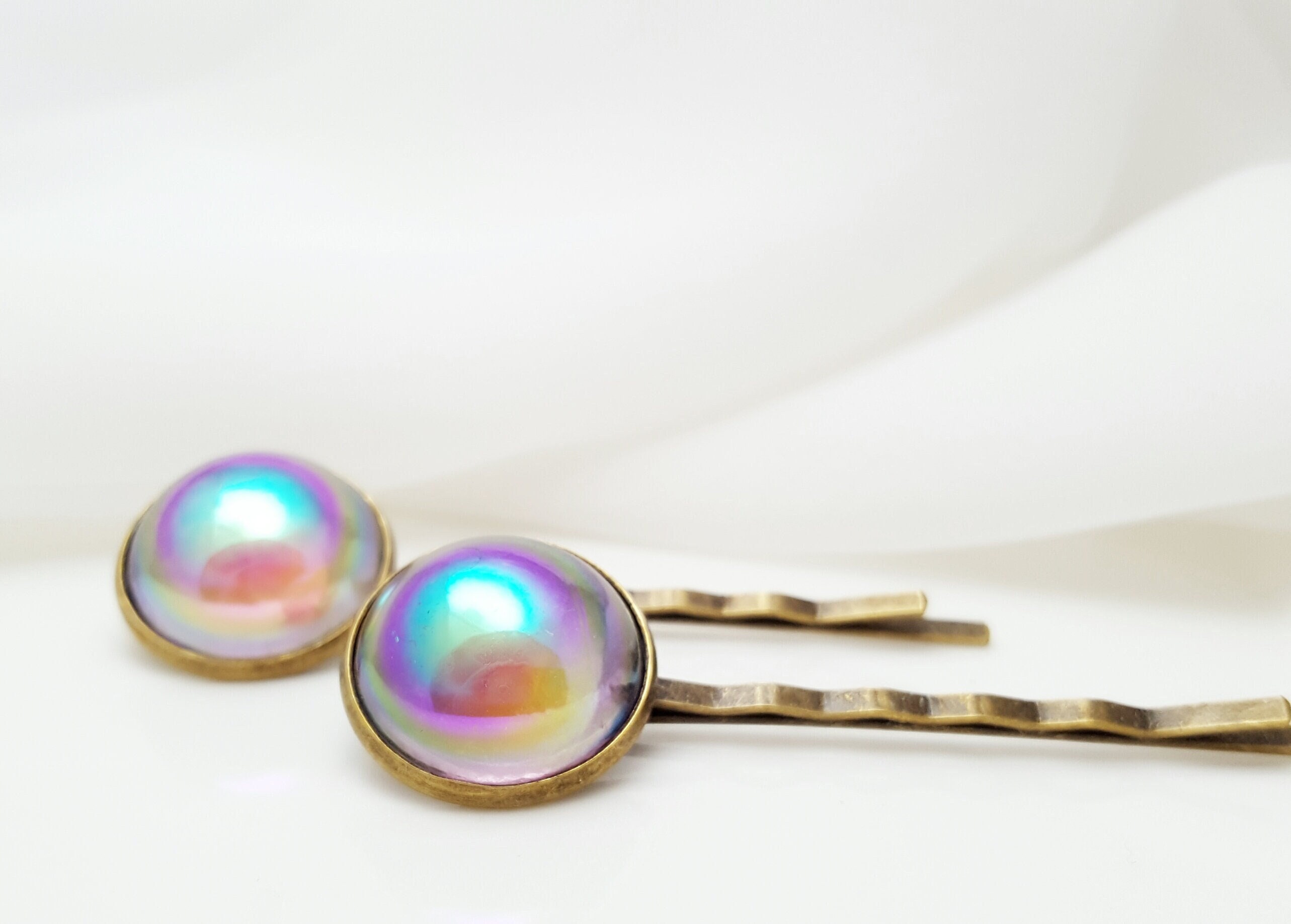 Aurora Borealis Stone Hair Clip - Etsy