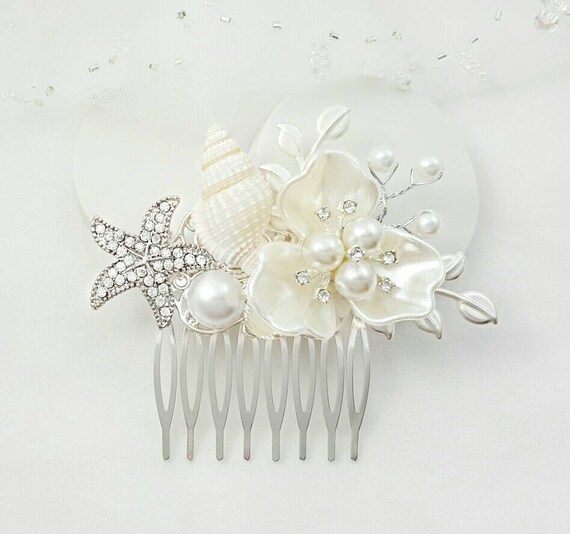 gold wedding hair comb starfish bridal hair comb gold wedding hair piece beach wedding hair accessories starfish pearl hair comb