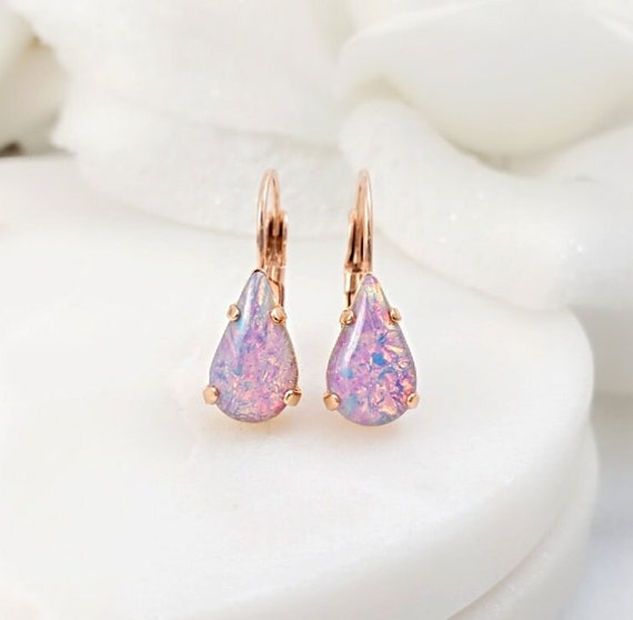 Falari Vintage Glass Pearl Drop Earrings With Hematite Crystal – Rhodium Plated Clip-On