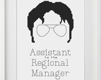 Assistant (to the) Regional Manager Dwight Schrute - Cross Stitch Pattern Chart - PDF Instant Download