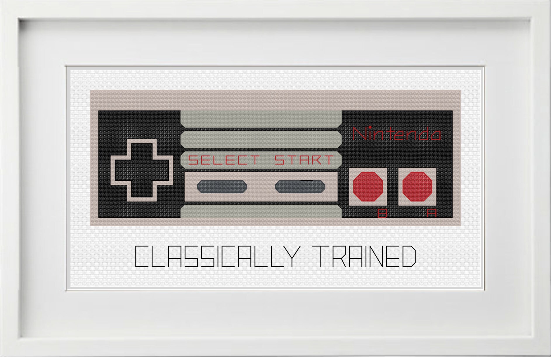 Classically Trained Nintendo Controller Cross Stitch Pattern Etsy