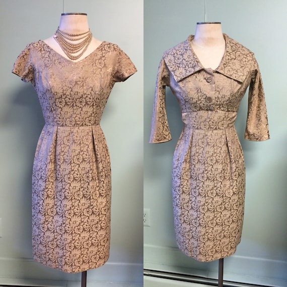 satin brocade dress