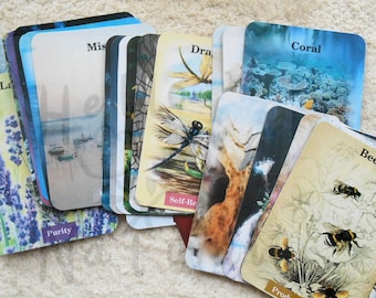 Elements of Nature Oracle Cards, 36 printable Tarot cards and Guidebook, Eclectic Tarot cards, Divination cards.