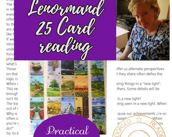 Lenormand 25 card one question reading. Endorsed WDA reader.