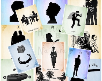 Silhouette Kipper, Printable Kipper cards, colour coded, 38 card deck, in 2 sizes!