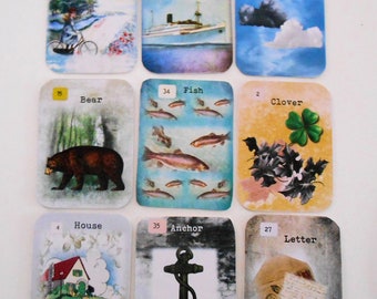 Lenormand cards, 36 divination cards, printable fortune telling cards