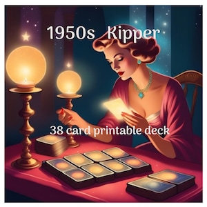 1950er Jahre Kipper Kartenspiel, 38 Karten, 4 Backing Optionen.
