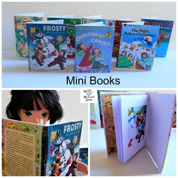 Miniature Books Set Of 8 Christmas Books To Make 1 6 Scale Etsy