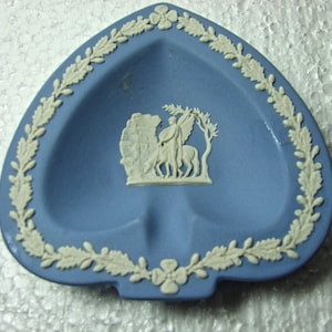 Wedgwood Blue Jasper ware Heart Shape Trinket Dish