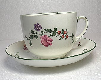 Vintage Large Breakfast Tea cup and saucer made for Maple & co London