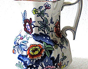 Booths Antique 1908  China Milk jug in the The pompadour pattern