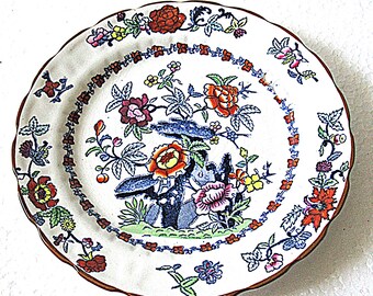 Booths Antique 1908  China 6" side plate in the The pompadour pattern